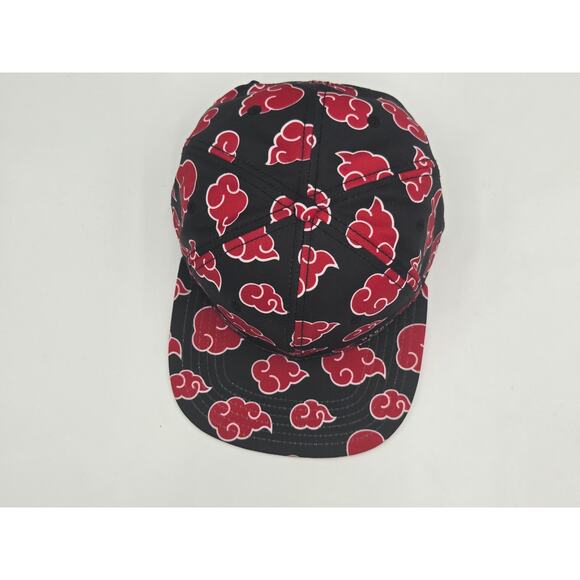 Naruto Shippuden Akatsuki Red Cloud All Over Print Snapback Hat One Size - Picture 2 of 7